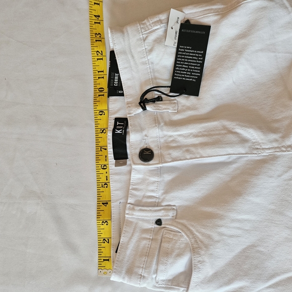 Kut from the Kloth Connie White Denim Jeans Size 0 NWT - Picture 6 of 9